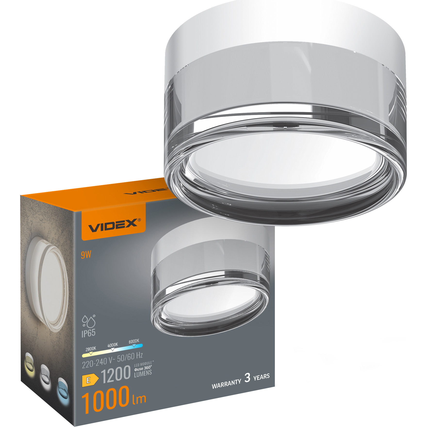 Светильник VIDEX VL-BHD01-09CWW 9W 2800-6000K