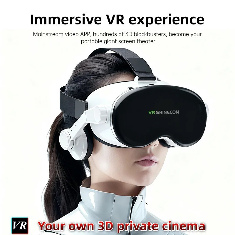 VR окуляри для смартфона з навушниками SHINECON SG-G18E White