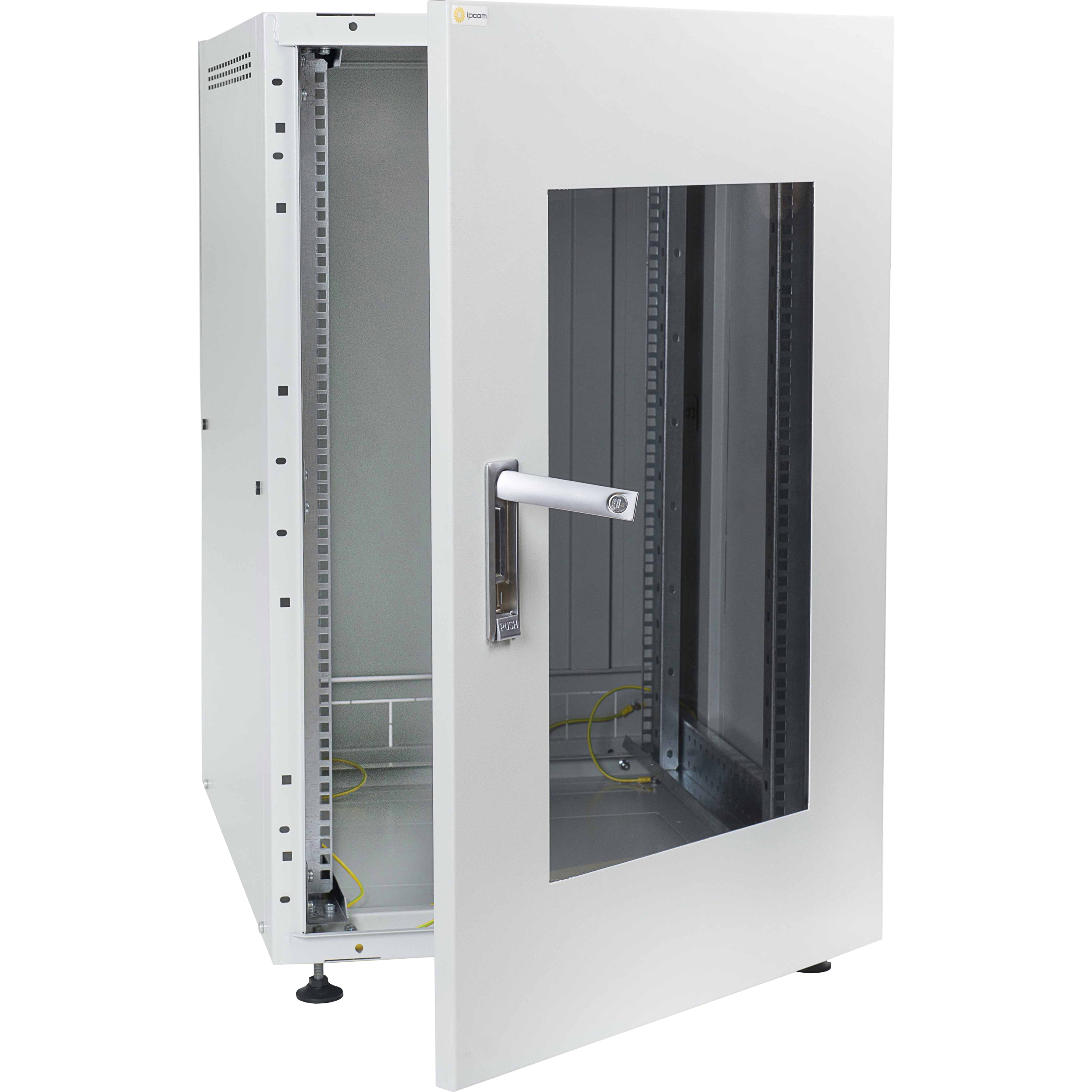 Підлогова шафа 19" IPCOM З-24U-06-08-ДС-1 (24U, 600x800мм, RAL7035)