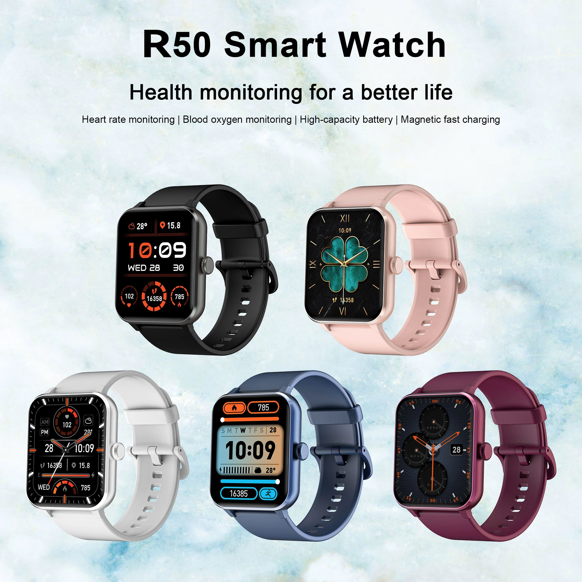 Смарт-часы BLACKVIEW R50 Claret