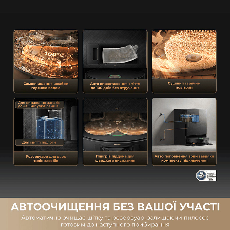 Робот-пилосос DREAME X60 Ultra Complete Black (RLX87DE-BL)