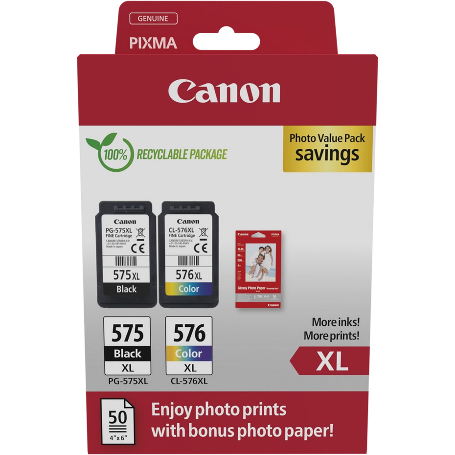 Картридж CANON PG-575XL/CL-576XL Multipack, Black+Color (5437C006)