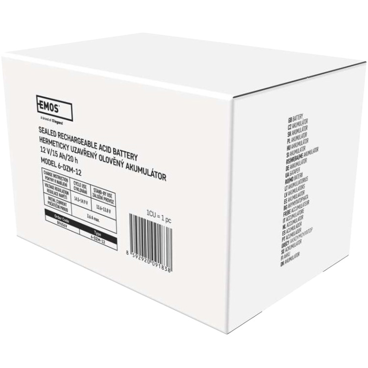 Аккумуляторная батарея EMOS B9656V (12В, 15Ач)