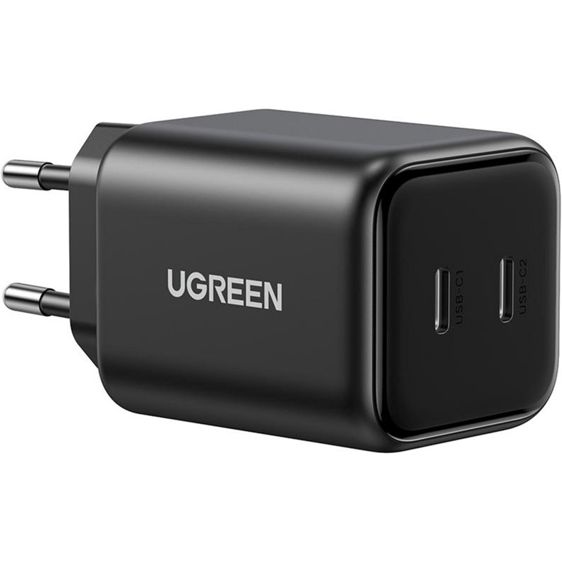 Зарядний пристрій UGREEN X526 45W 2xUSB-C GaN Fast Charger Black (65058)
