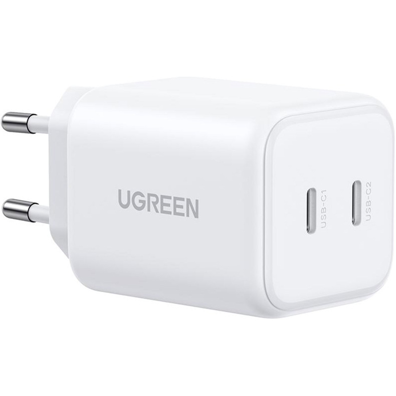 Зарядное устройство UGREEN X526 45W 2xUSB-C GaN Fast Charger White (65154)