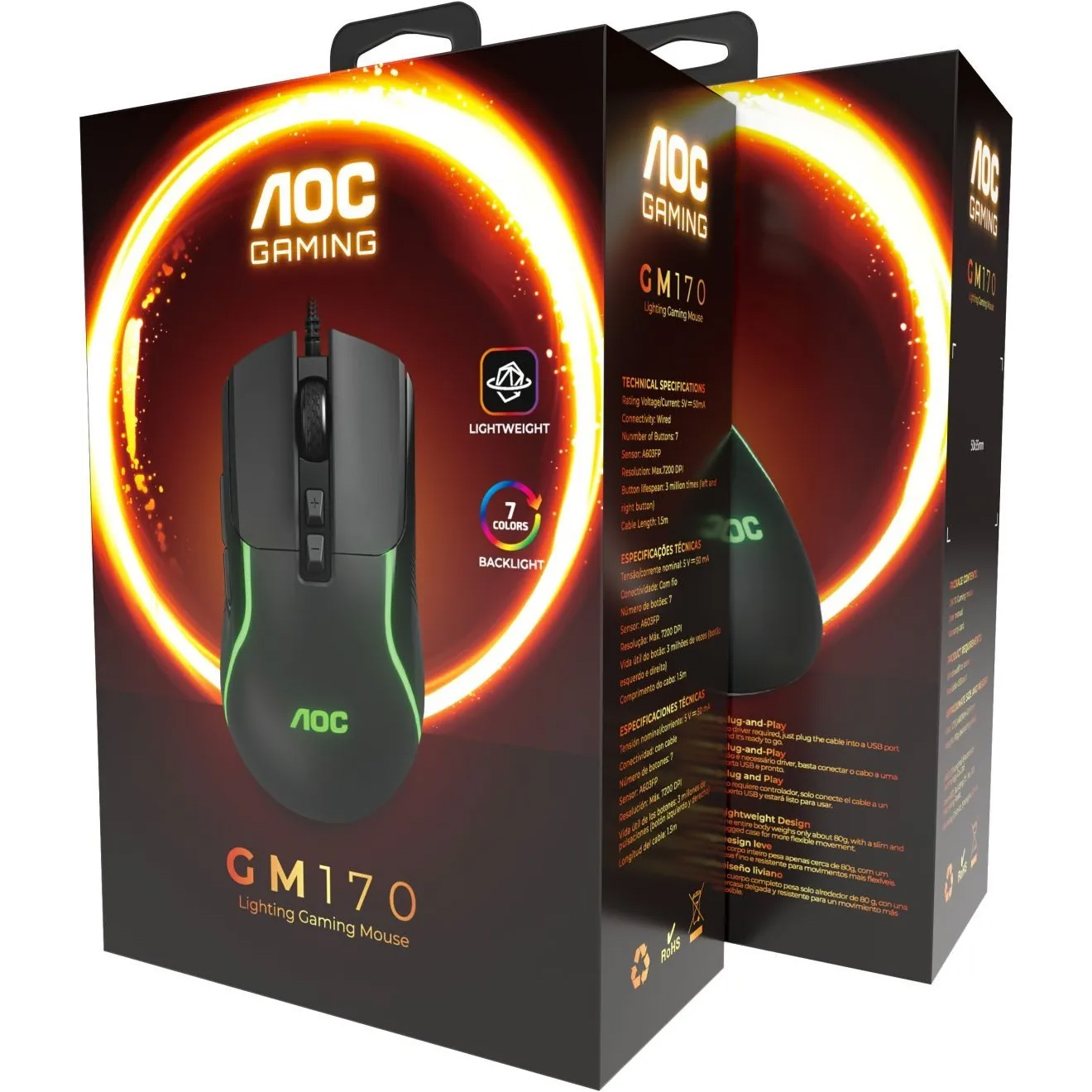Миша ігрова AOC GM170B Black