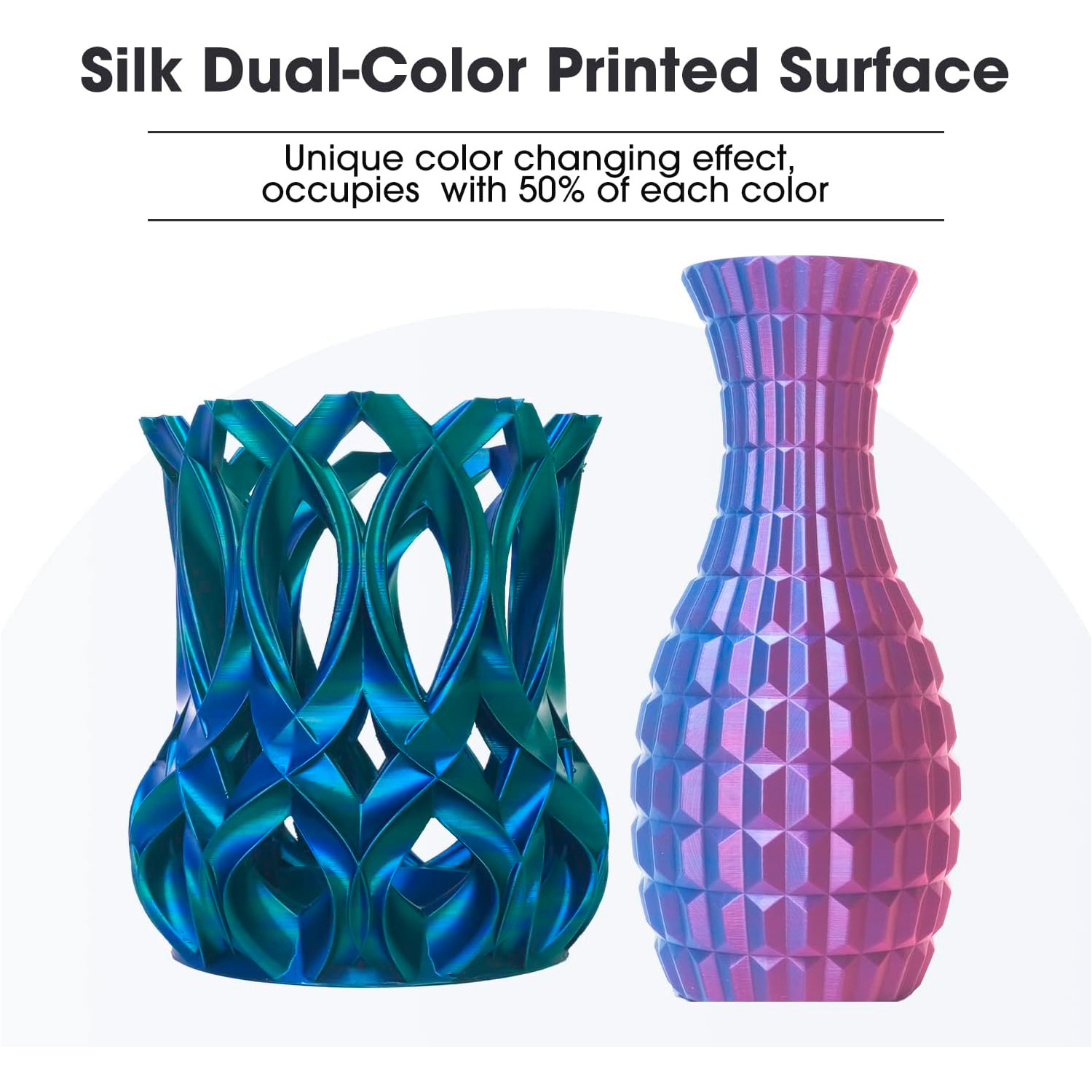 Пластик (філамент) для 3D принтера ESUN ePLA-Silk Magic 1.75mm, 1кг, Black/Purple (EPLA-SILKMAGIC-P175BP1)