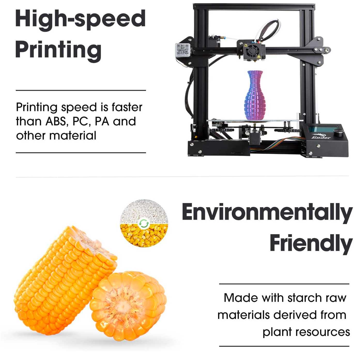 Пластик (філамент) для 3D принтера ESUN ePLA-Silk Magic 1.75mm, 1кг, Black/Purple (EPLA-SILKMAGIC-P175BP1)
