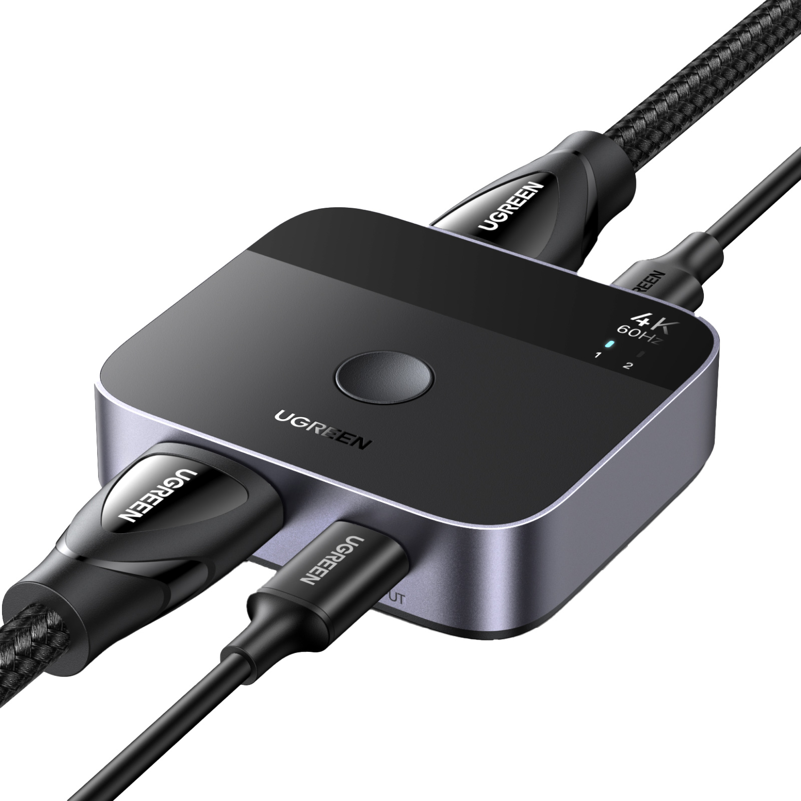 HDMI свитч 2 to 1 UGREEN AW503 2 USB-C to 1 HDMI 4K@60Hz (55452)