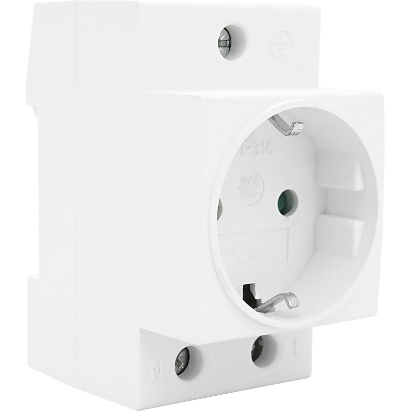 Розетка на DIN-рейку VOLTRONIC PT-316P White