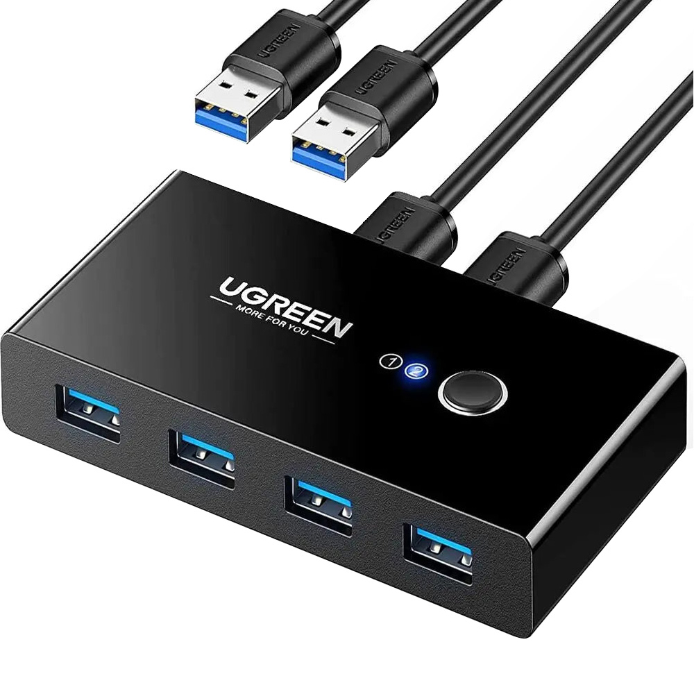 USB свитч UGREEN US216 2-in-4 USB 3.0 Sharing Switch Box (30768)