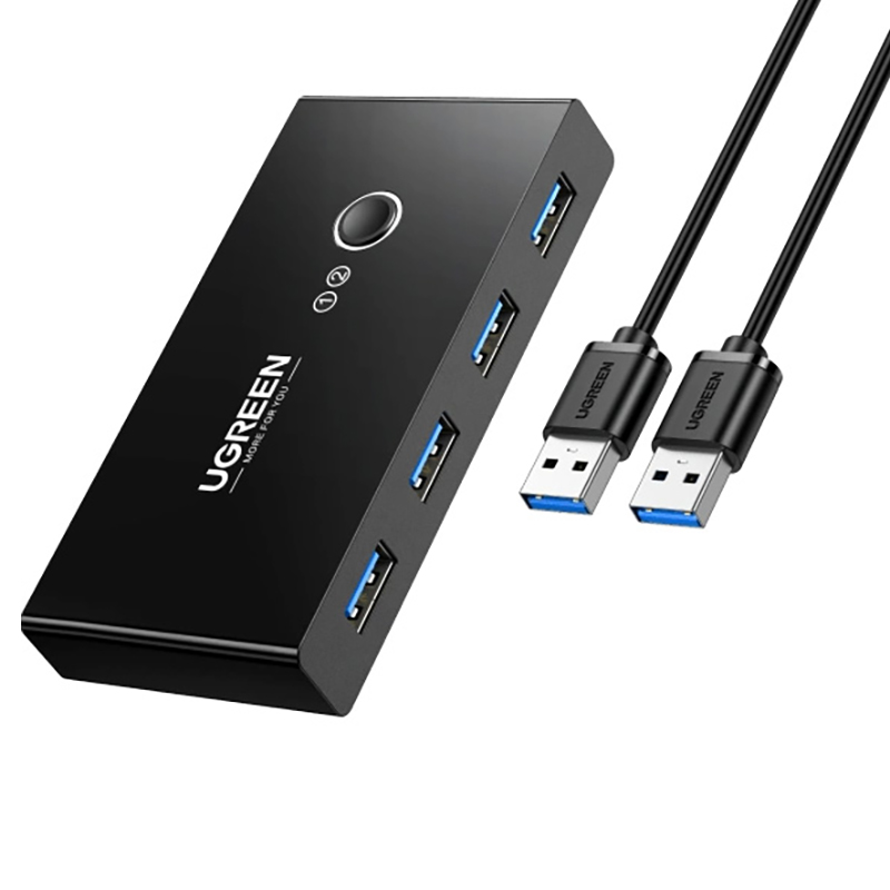 USB свитч UGREEN US216 2-in-4 USB 3.0 Sharing Switch Box (30768)