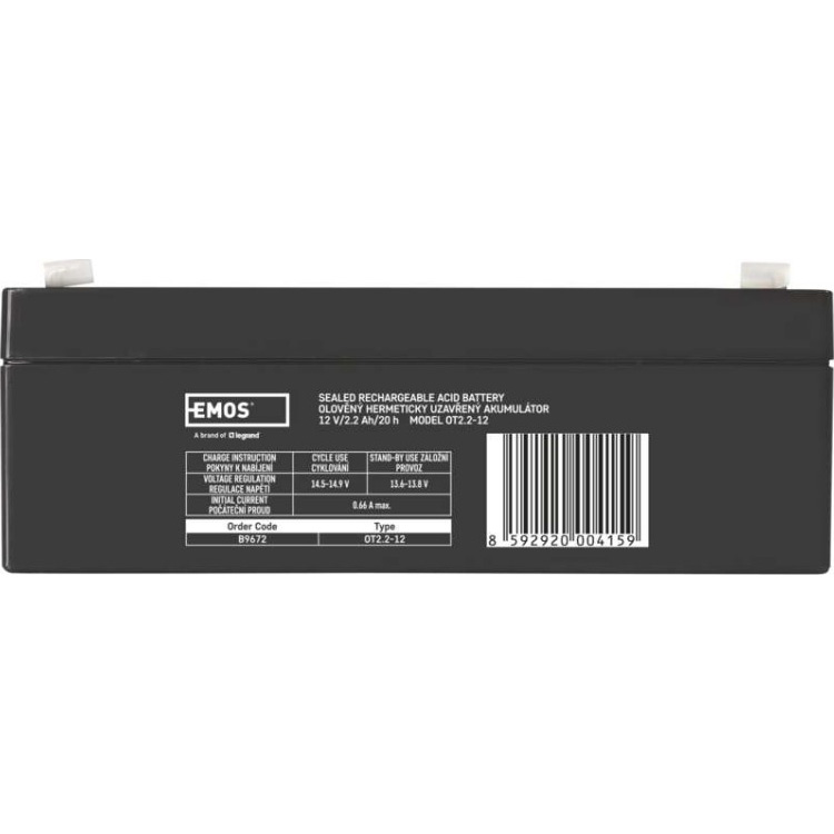Аккумуляторная батарея EMOS B9672 (12В, 2.2Ач)