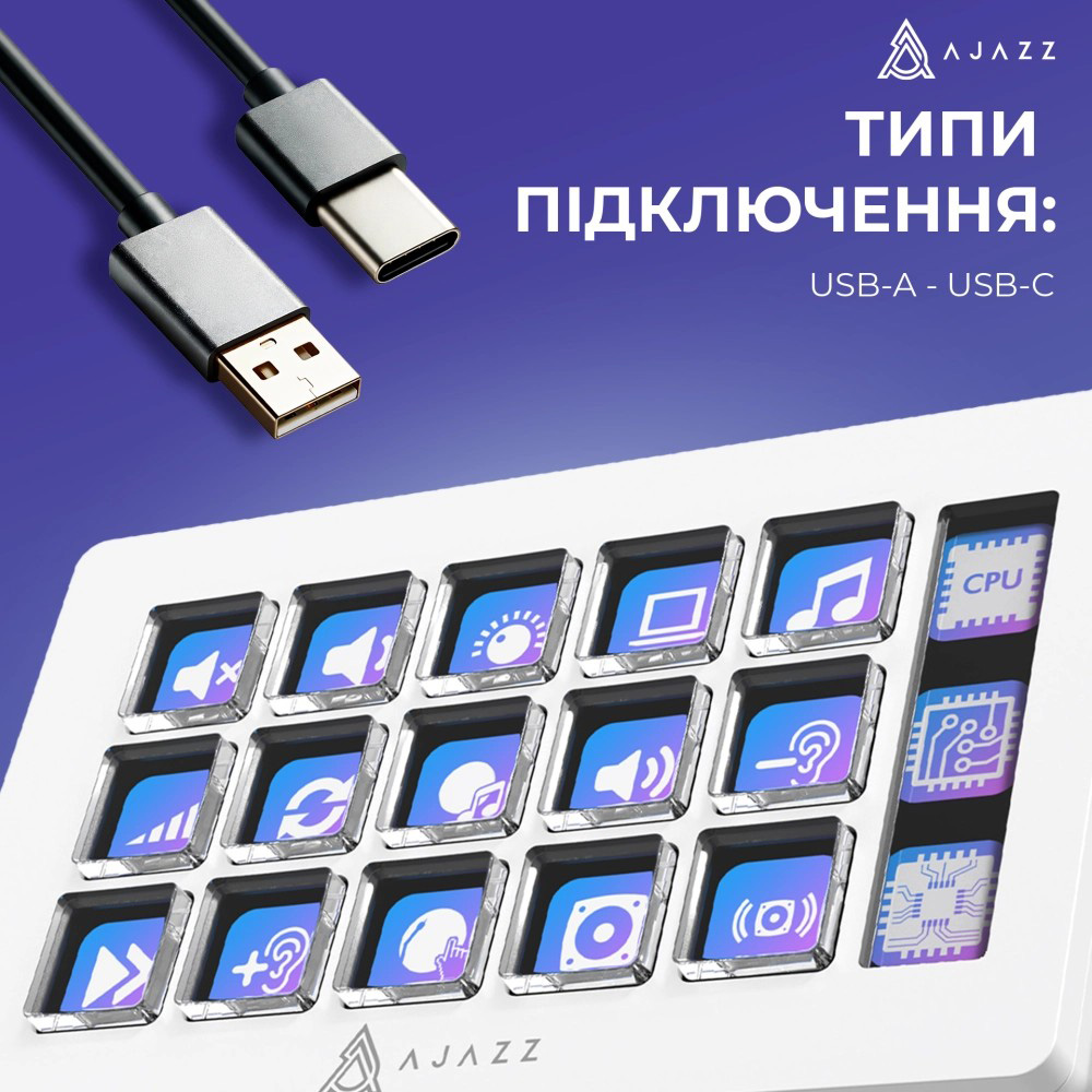 Контроллер для стриминга AJAZZ AKP153E White