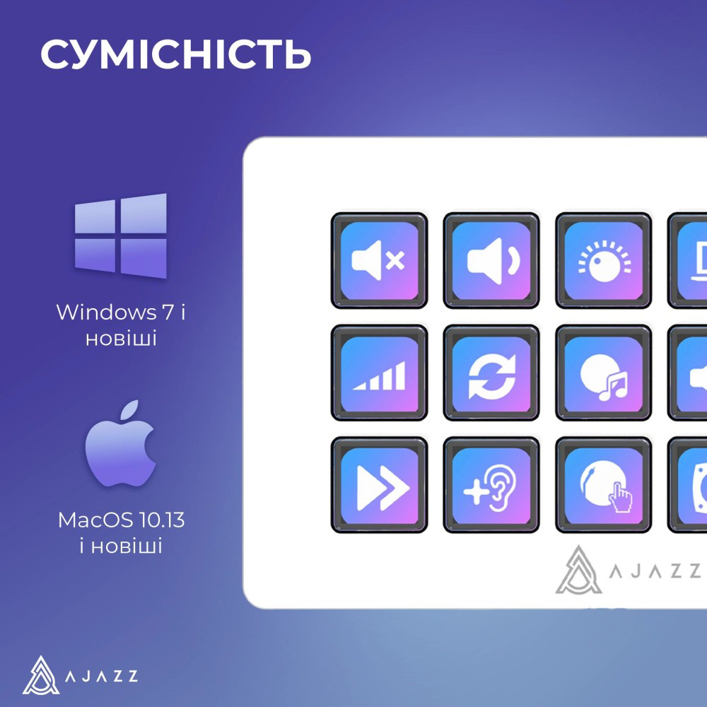 Контроллер для стриминга AJAZZ AKP153E White