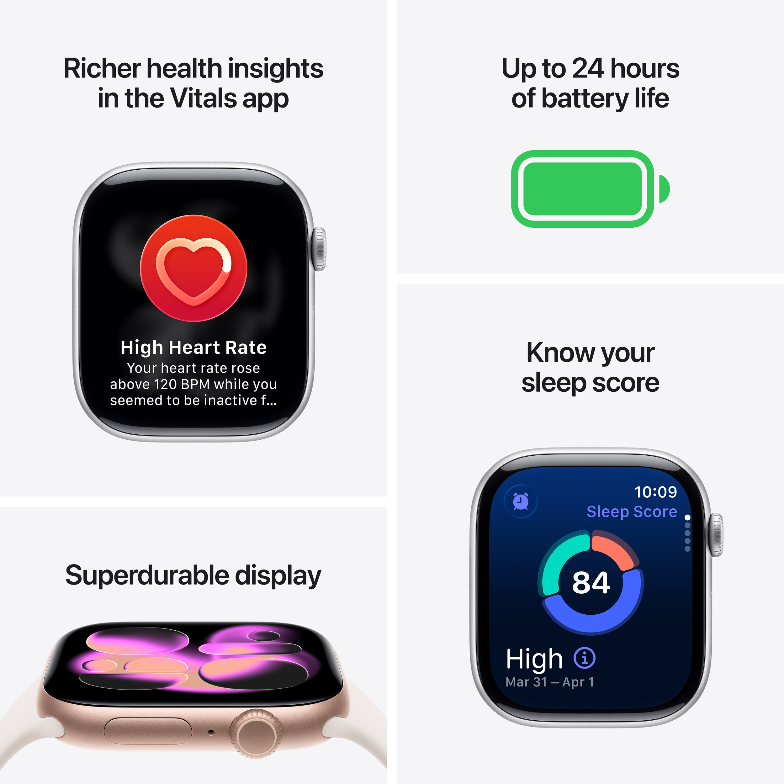 Смарт-годинник APPLE Series 11 GPS + Cellular 46mm Slate Titanium Case with Black Sport Band S/M (MFD14RK/A)