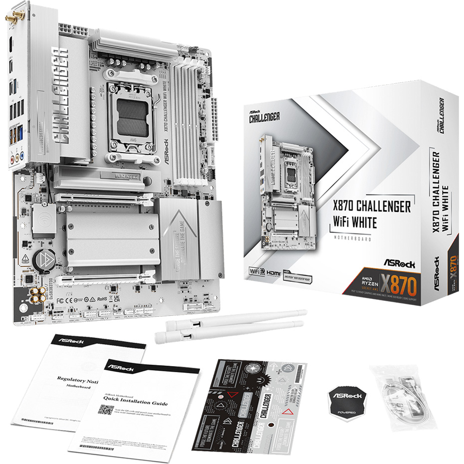 Материнская плата ASROCK X870 Challenger WiFi White