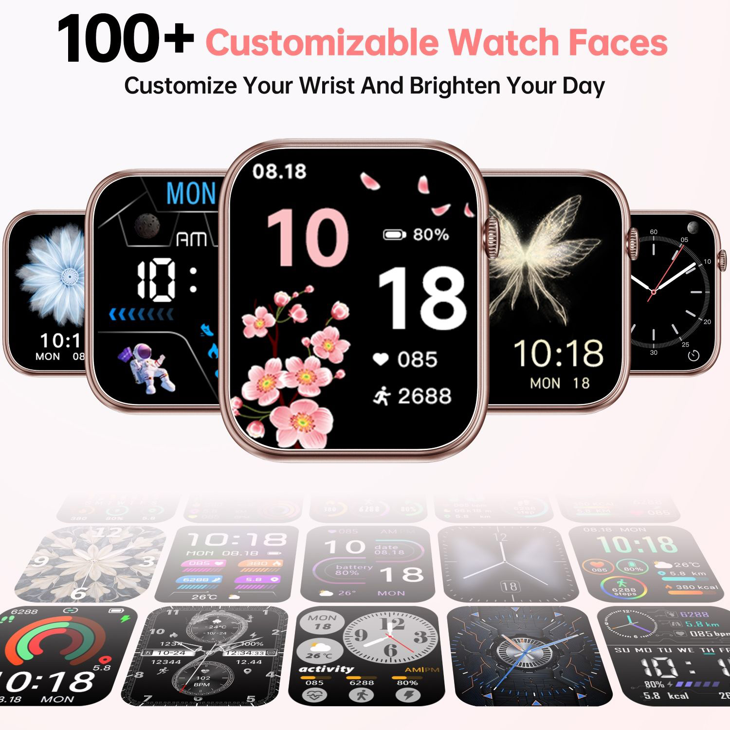 Смарт-часы OUKITEL V3 Smart Watch Pink (6941749818607)