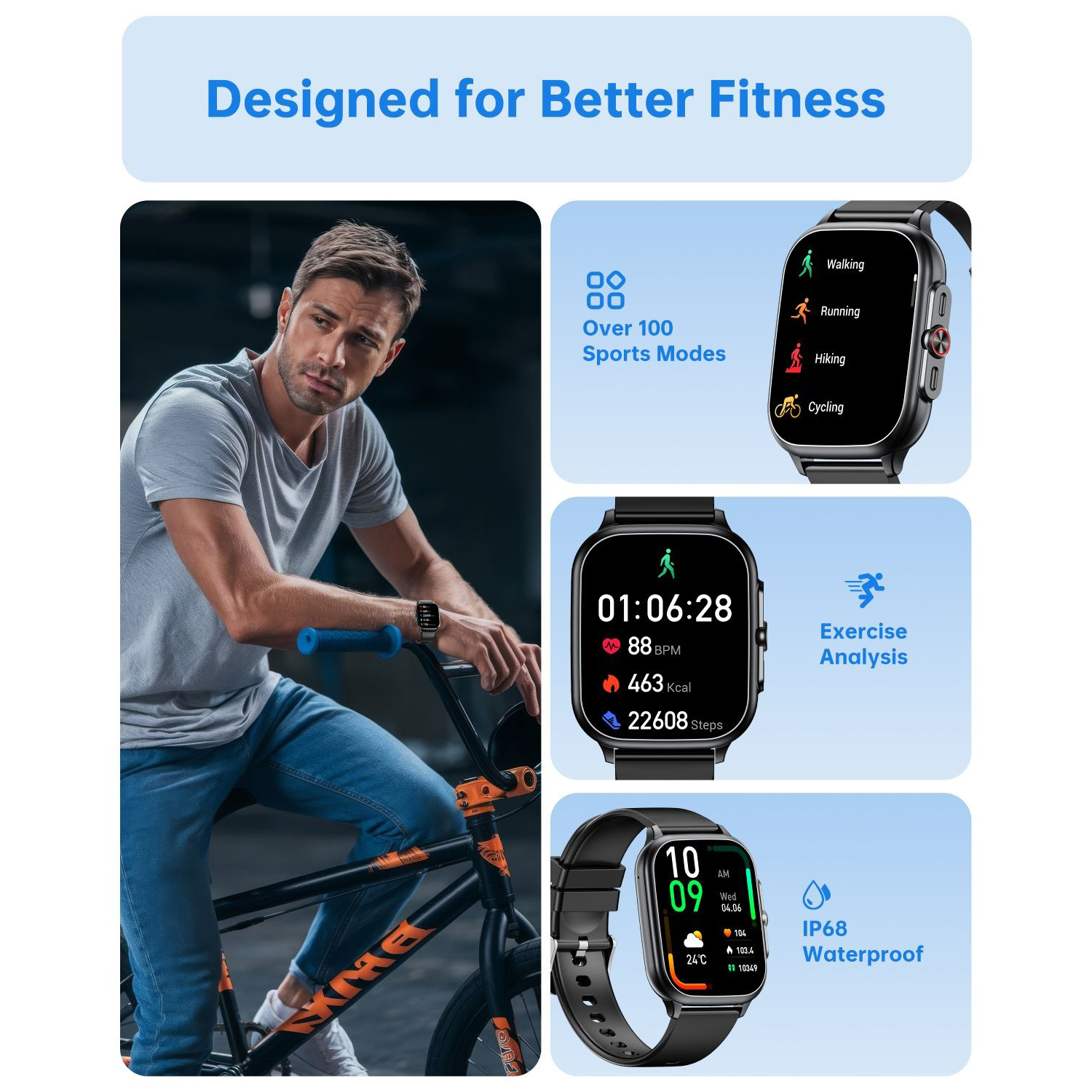 Смарт-часы OUKITEL V7 Pro Smart Watch Black (6941749851079)