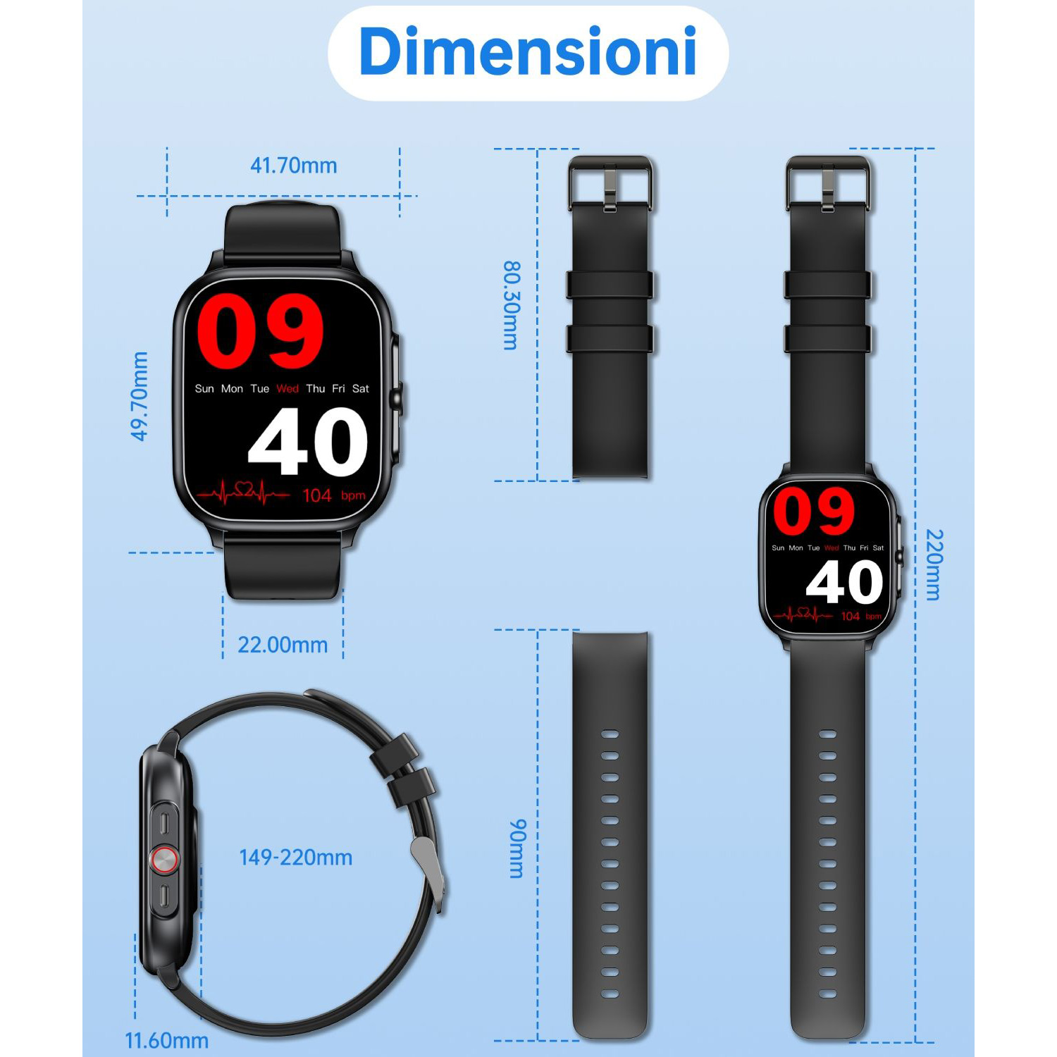 Смарт-часы OUKITEL V7 Pro Smart Watch Black (6941749851079)