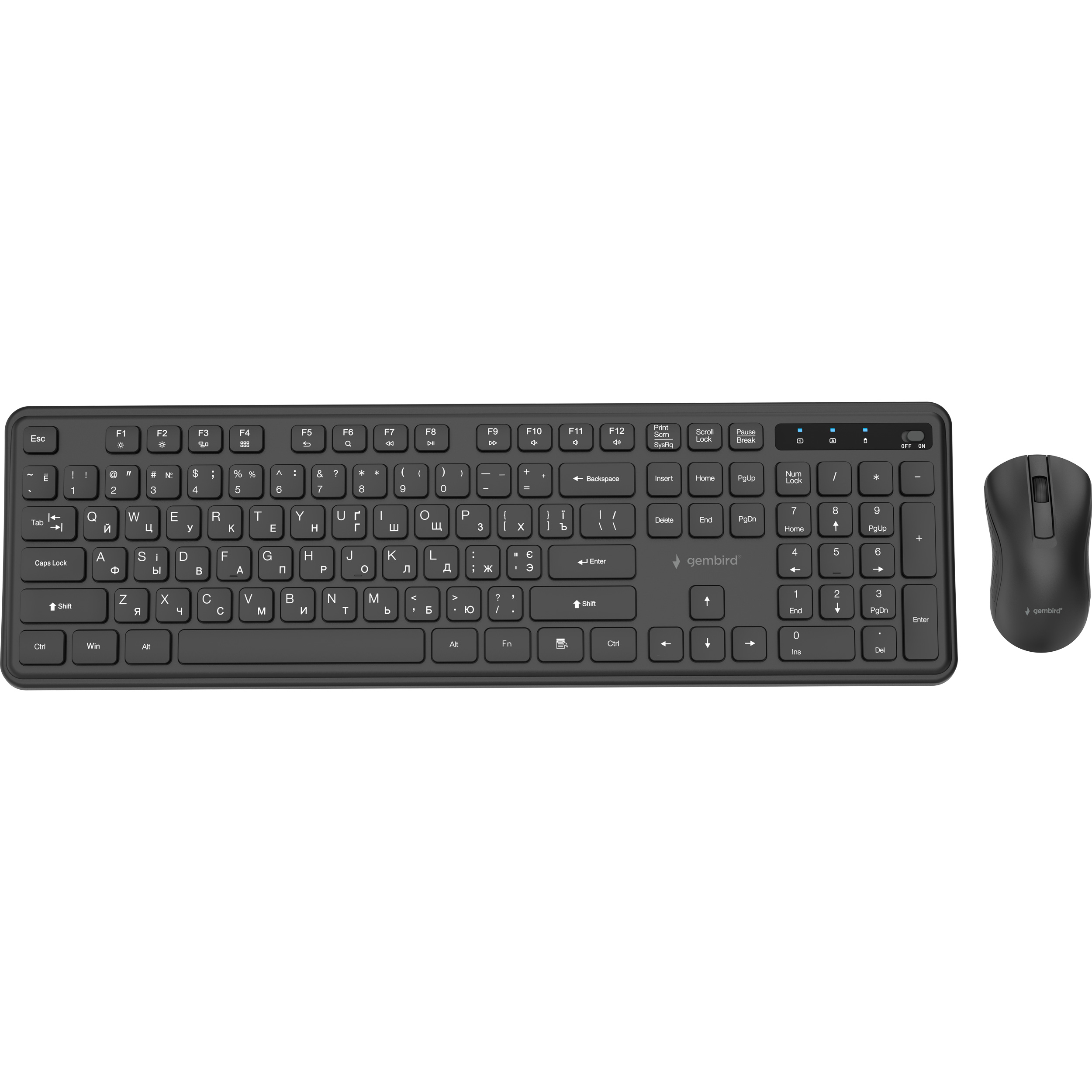 Комплект бездротовий GEMBIRD Slim Pro Business KBS-WPS-01-CYRL