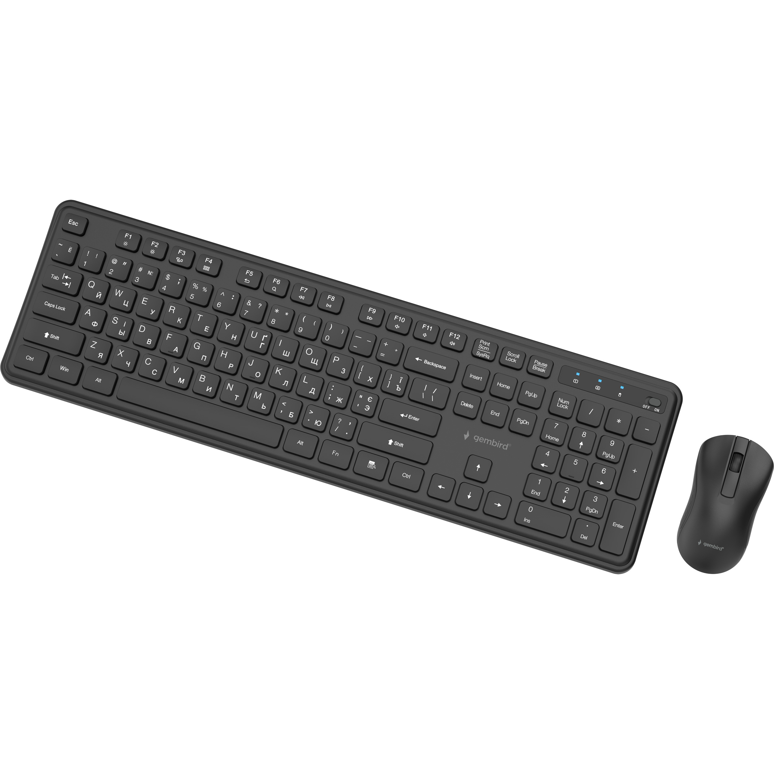 Комплект бездротовий GEMBIRD Slim Pro Business KBS-WPS-01-CYRL