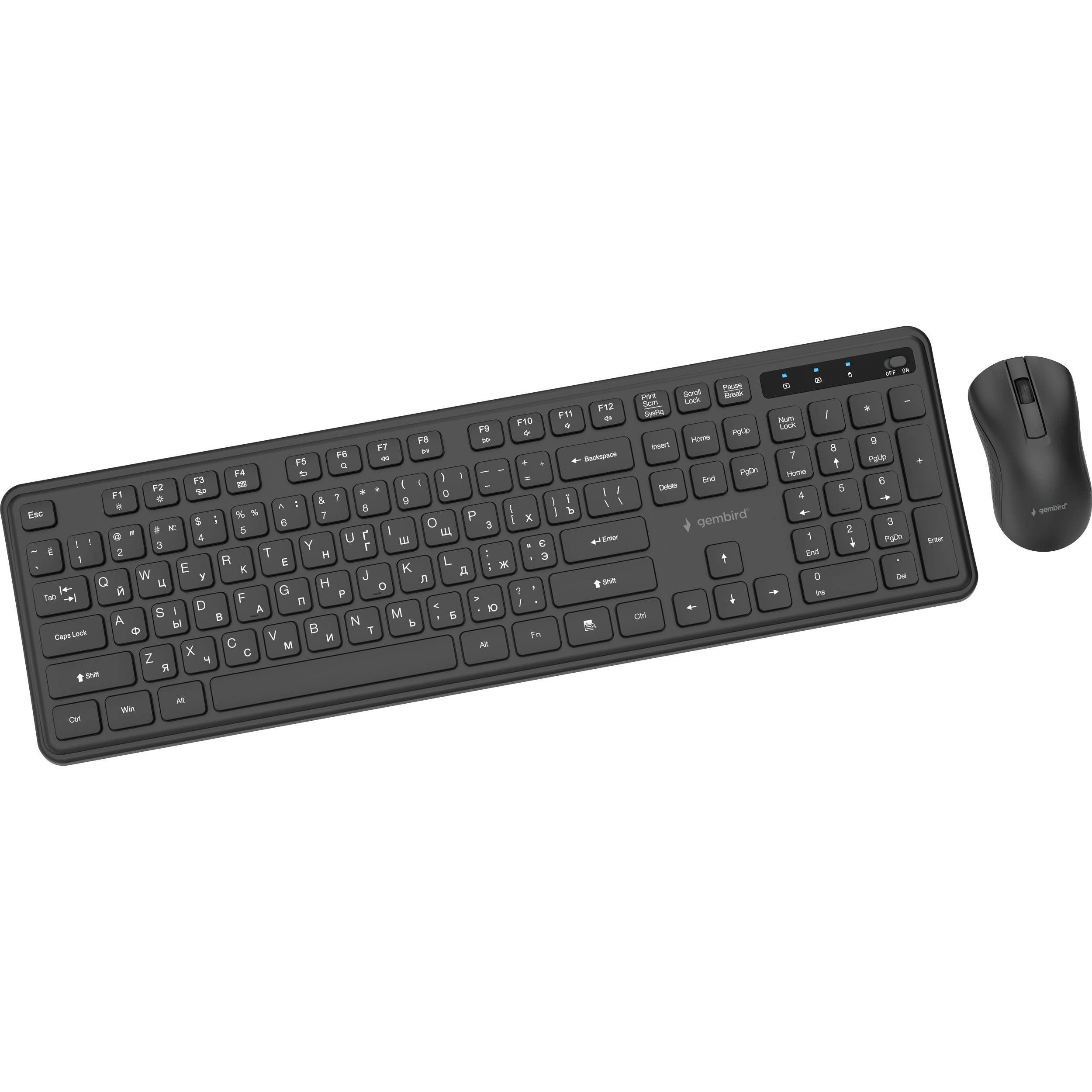 Комплект бездротовий GEMBIRD Slim Pro Business KBS-WPS-01-CYRL