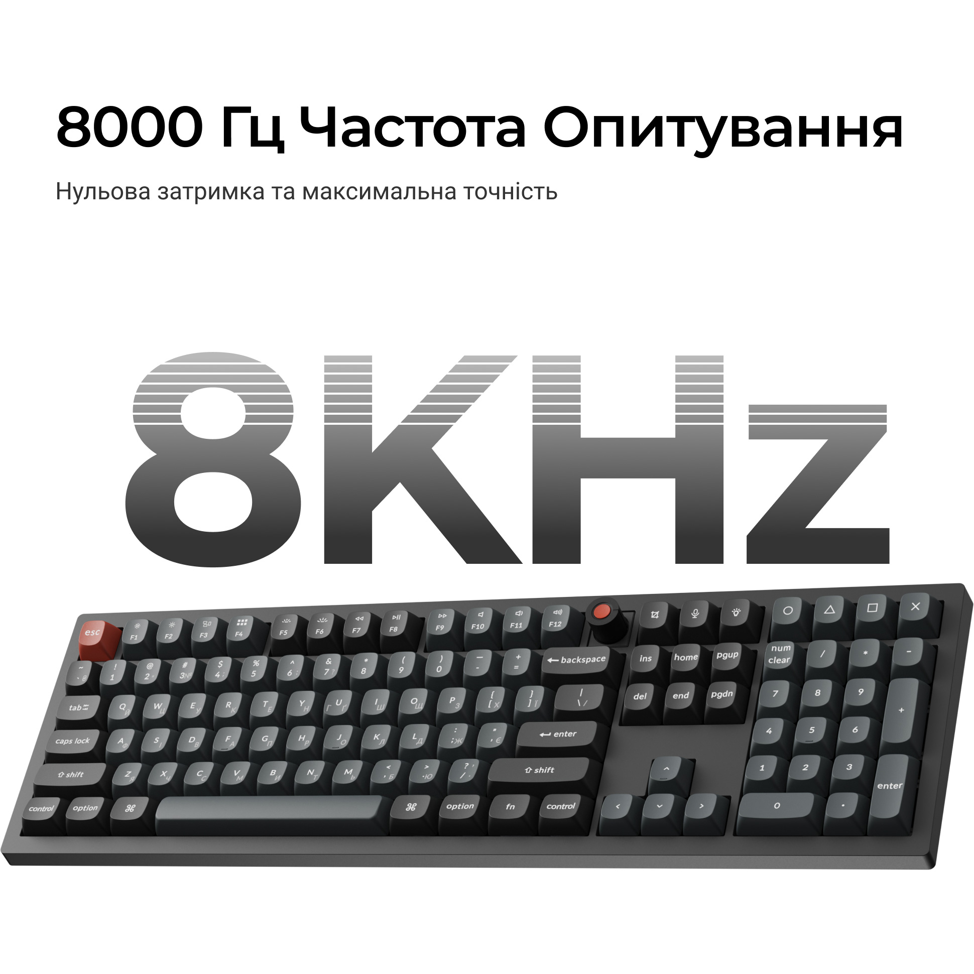 Клавиатура KEYCHRON V6 8K Super Red Switch Black