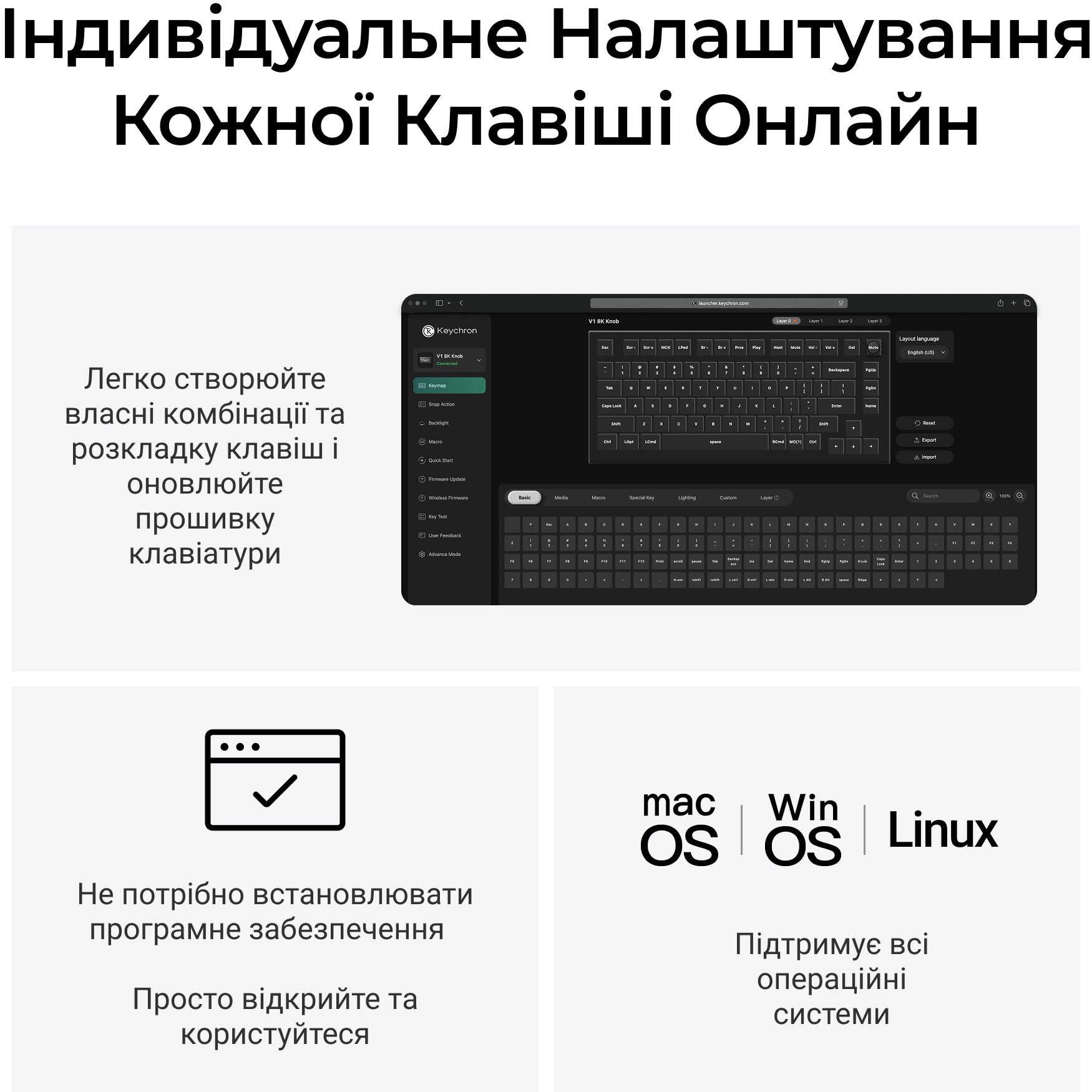 Клавиатура KEYCHRON V6 8K Super Red Switch Black