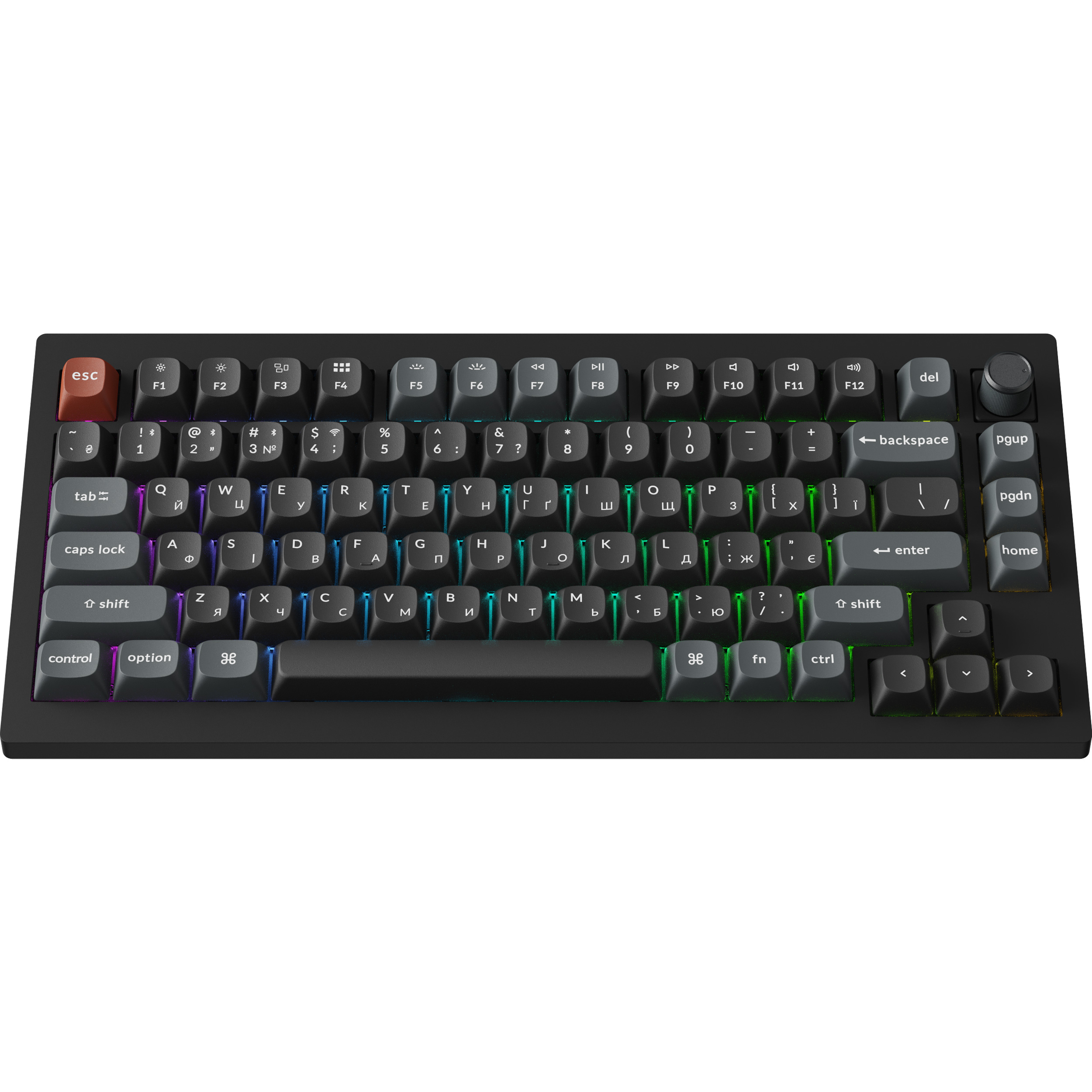 Клавиатура беспроводная KEYCHRON V1 Ultra Silk POM Red Black