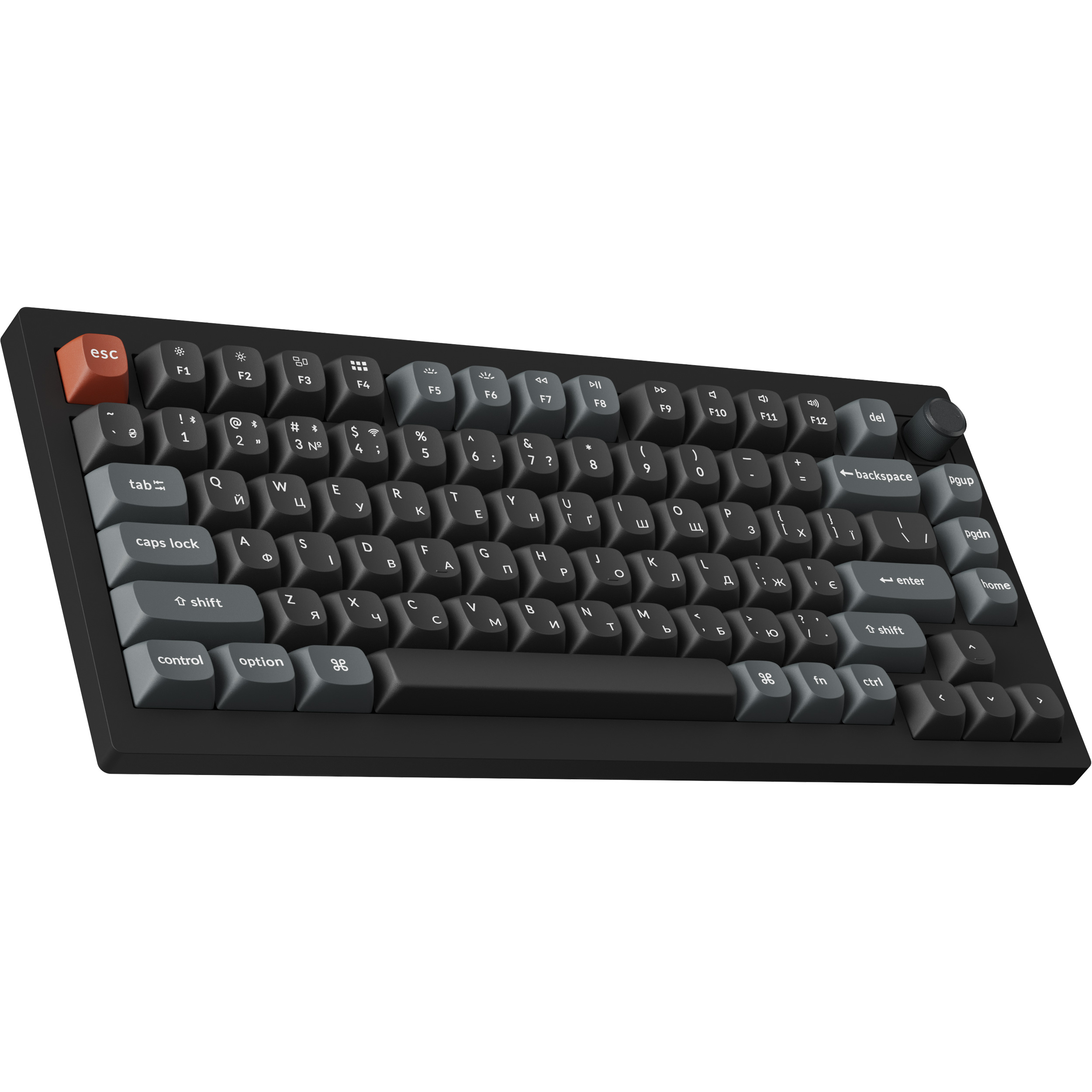 Клавиатура беспроводная KEYCHRON V1 Ultra Silk POM Red Black