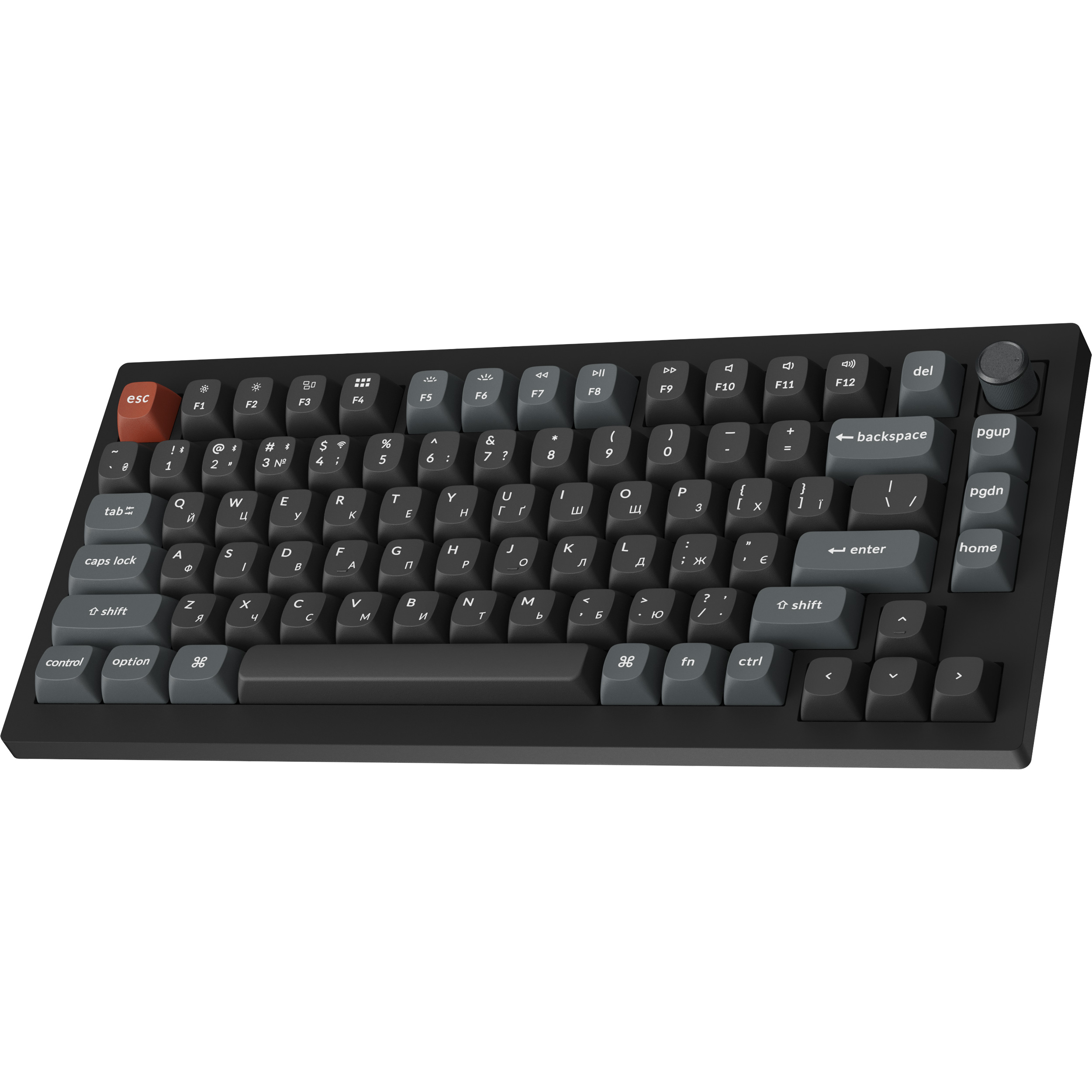 Клавиатура беспроводная KEYCHRON V1 Ultra Silk POM Red Black