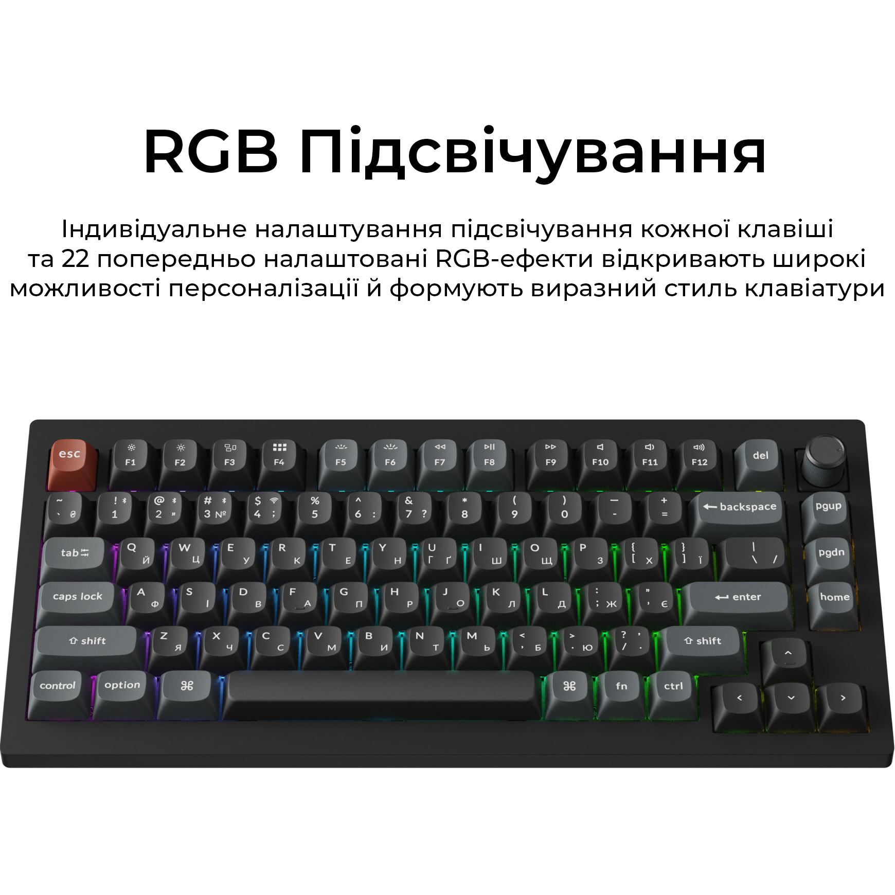 Клавиатура беспроводная KEYCHRON V1 Ultra Silk POM Red Black