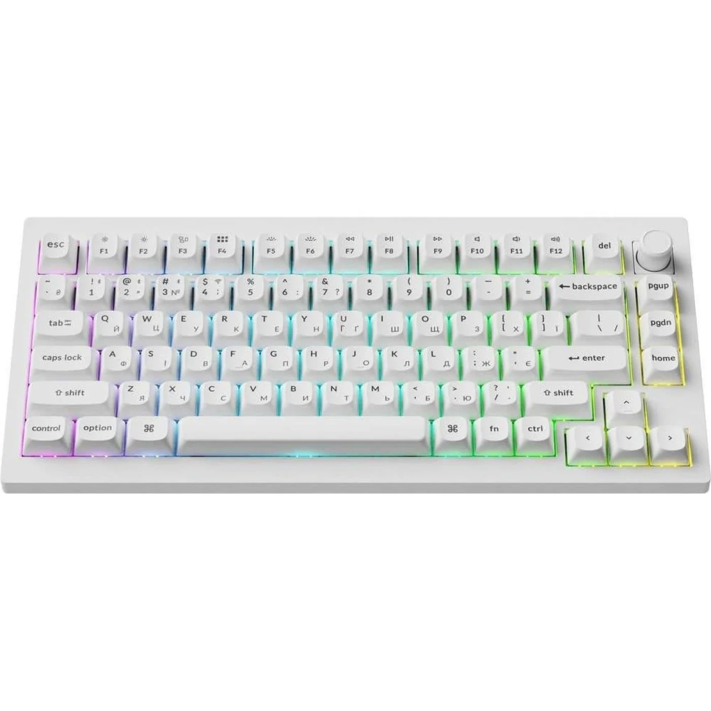 Клавіатура бездротова KEYCHRON V1 Ultra Silk POM Red White