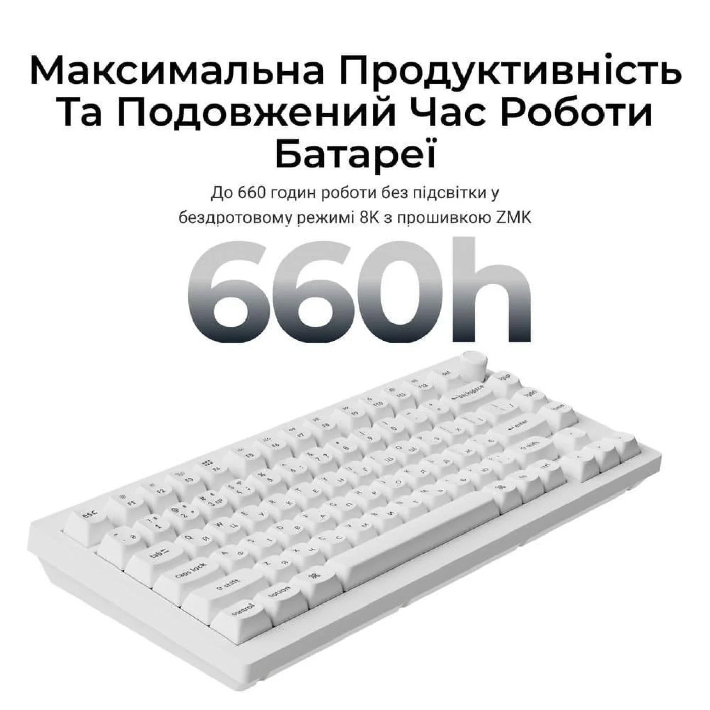 Клавіатура бездротова KEYCHRON V1 Ultra Silk POM Red White