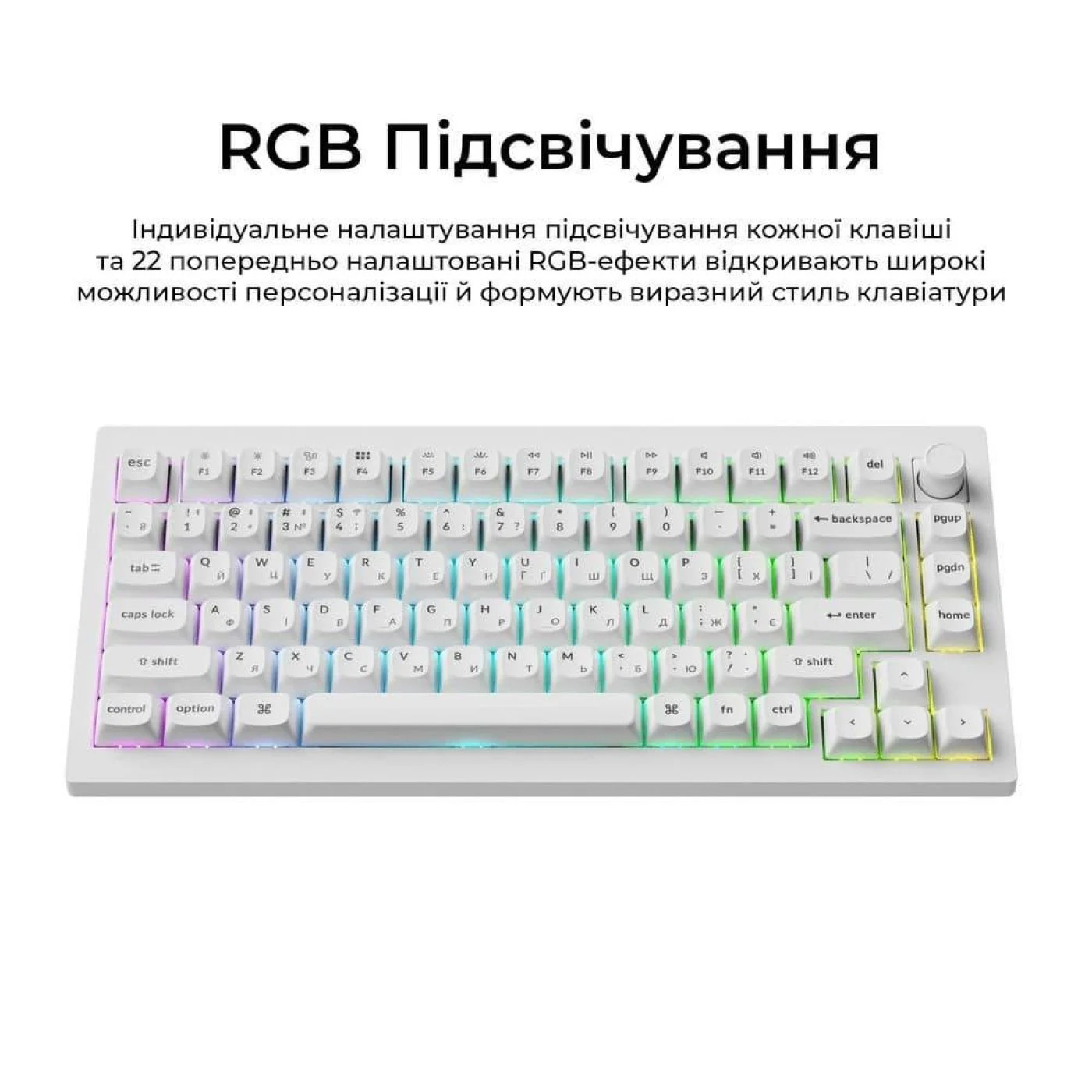 Клавіатура бездротова KEYCHRON V1 Ultra Silk POM Red White