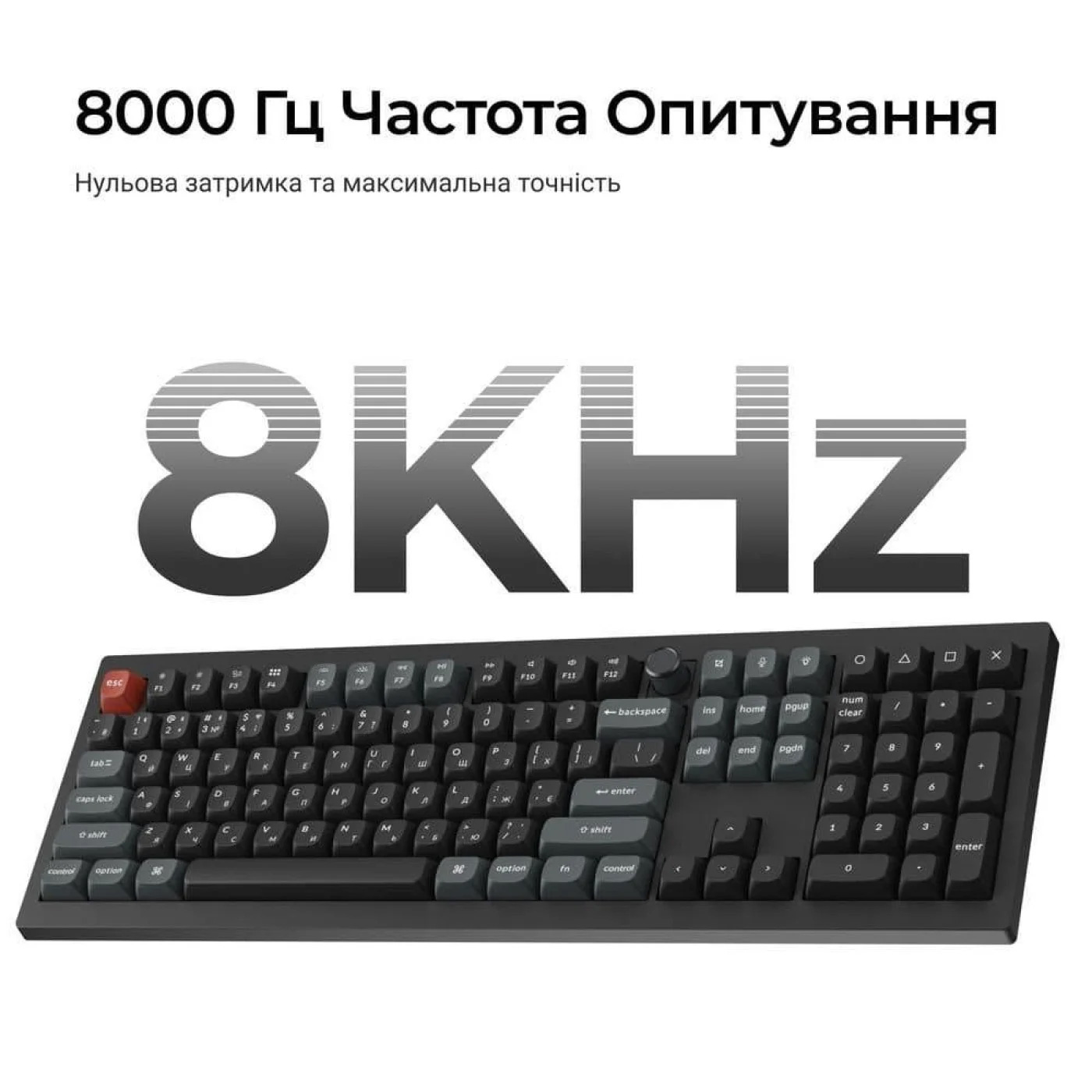 Клавиатура беспроводная KEYCHRON V6 Ultra Silk POM Red Black