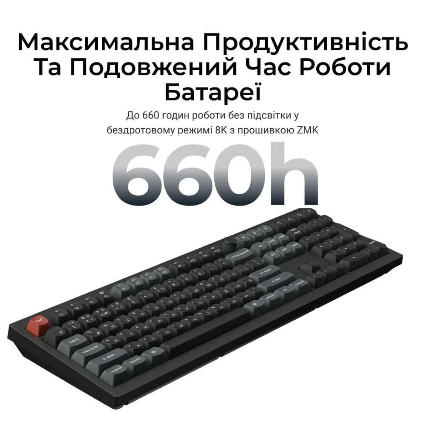 Клавиатура беспроводная KEYCHRON V6 Ultra Silk POM Red Black