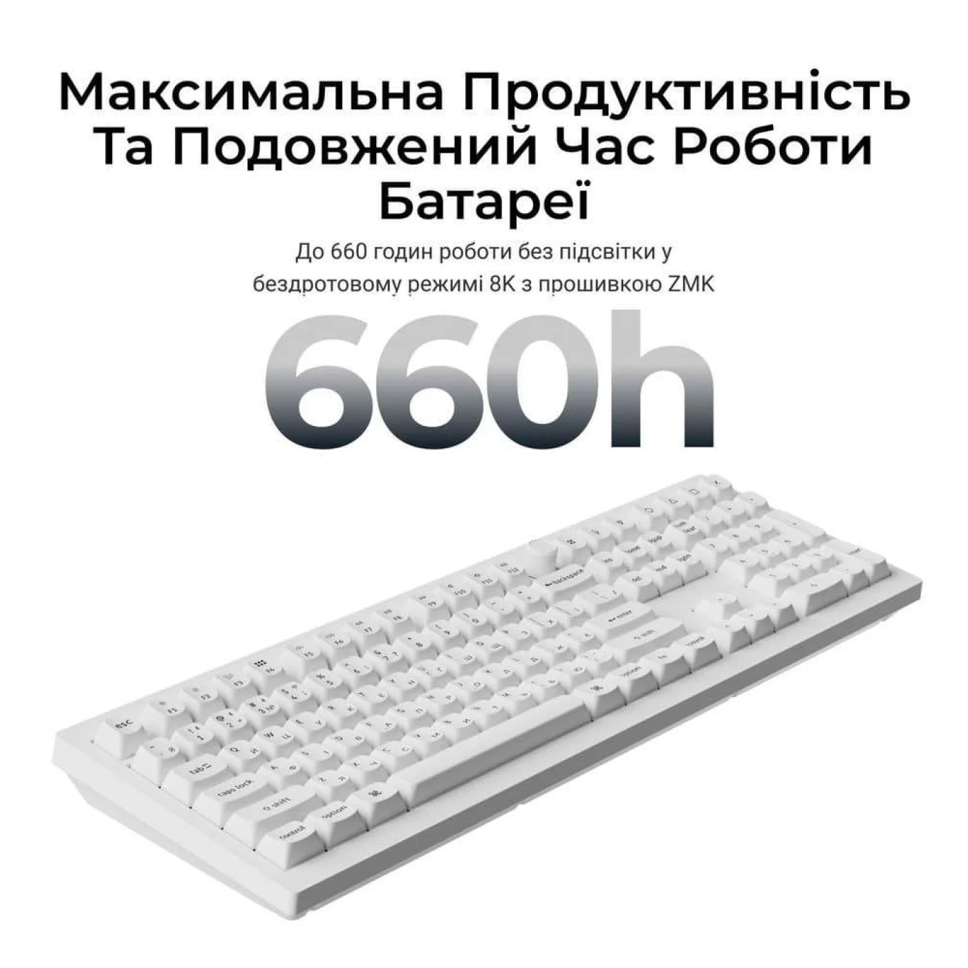 Клавіатура бездротова KEYCHRON V6 Ultra Silk POM Red White