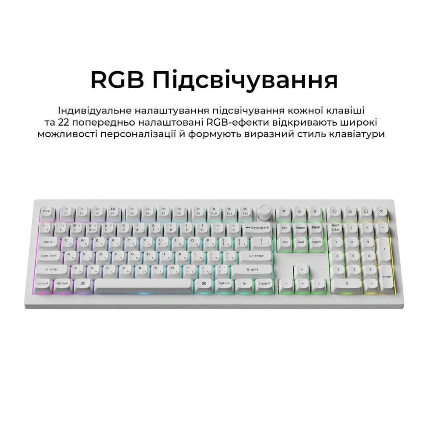 Клавіатура бездротова KEYCHRON V6 Ultra Silk POM Red White