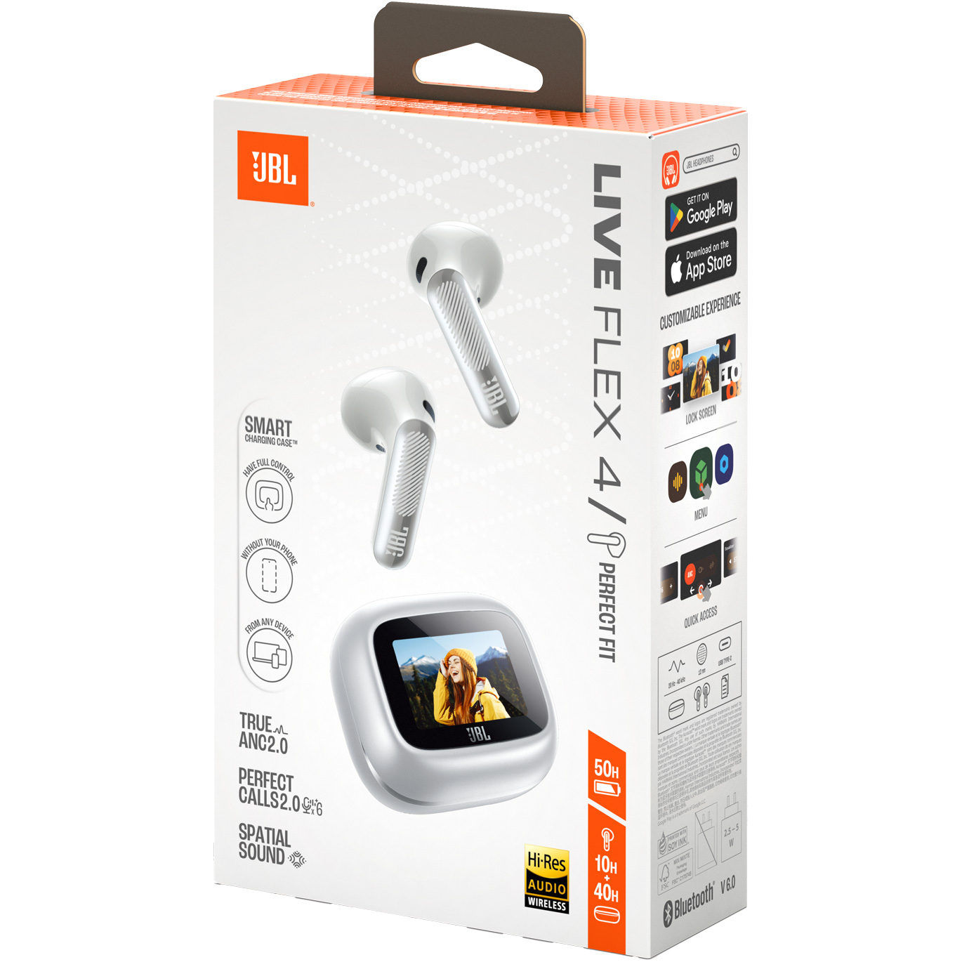 Наушники JBL Live Flex 4 Silver
