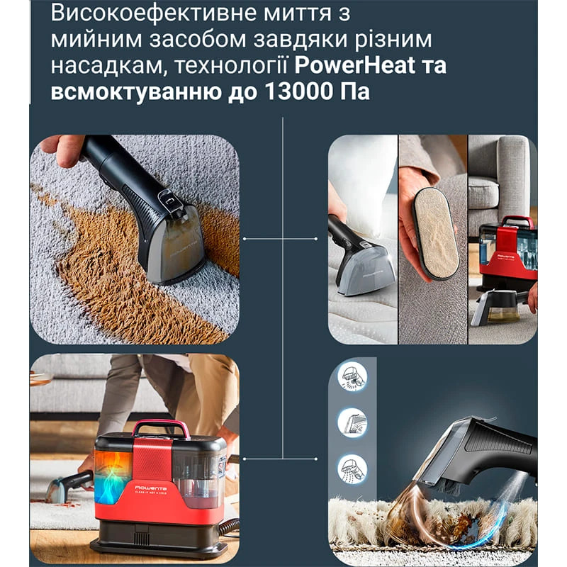 Моющий пылесос ROWENTA Clean It Hot & Cold IN7020F0