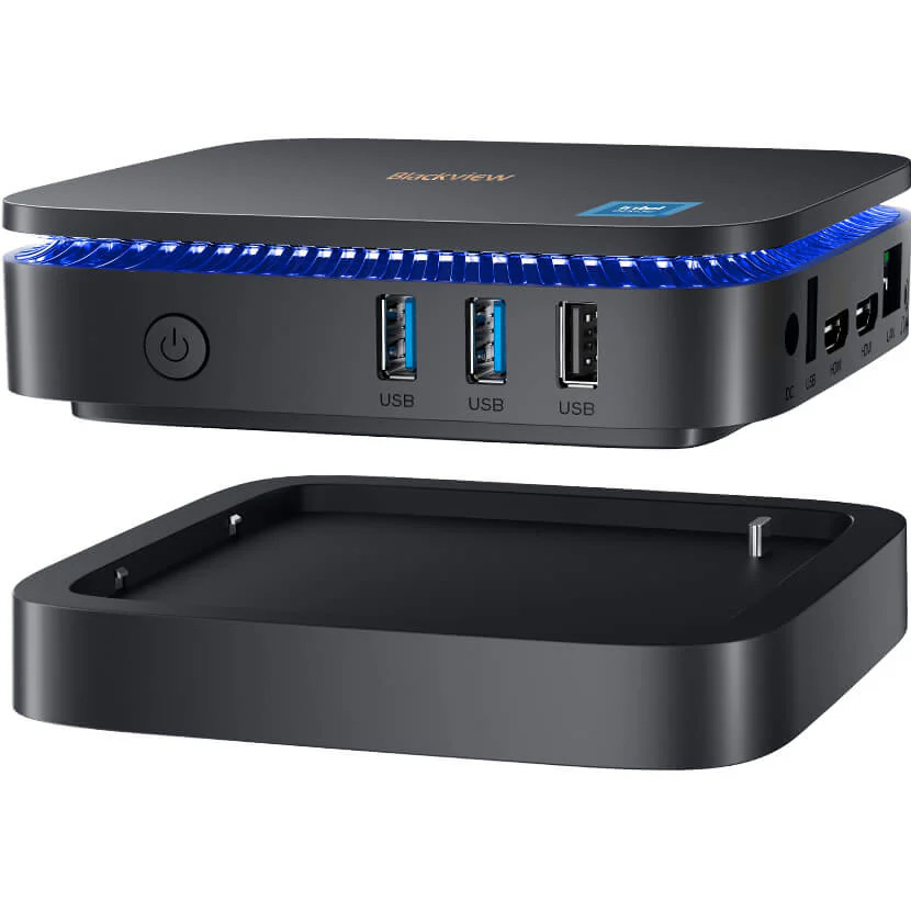 Неттоп BLACKVIEW MP60 Black (Intel Celeron N5095 2GHz/16GB/SSD 512GB/WF5/BT/W11H)