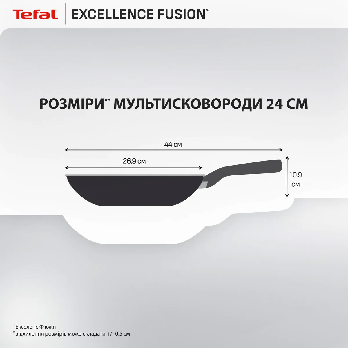 Сковорода TEFAL Excellence Fusion 24см з кришкою (G3388402)