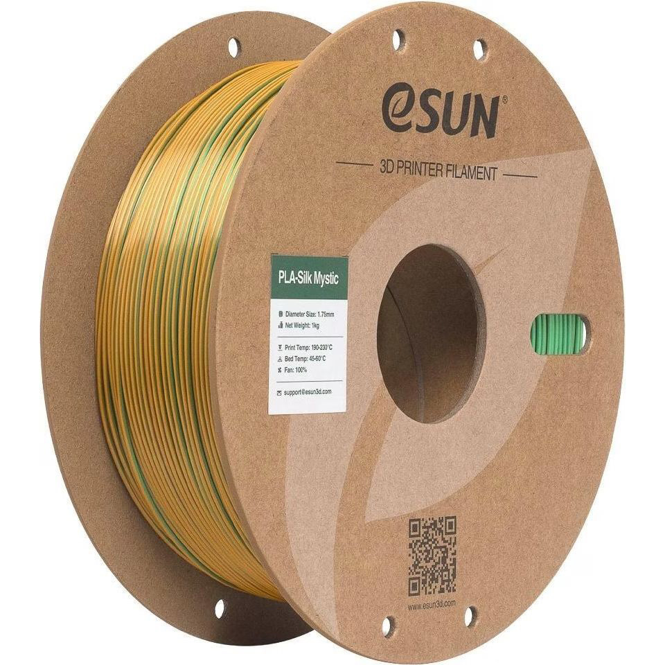 Пластик (філамент) для 3D принтера ESUN ePLA-Silk Mystic 1.75mm, 1кг, Gold/Green/Black (EPLA-SILKMYSTIC-P175JGB1)