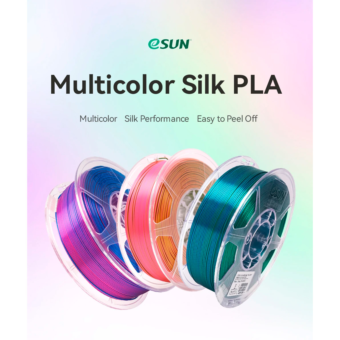 Пластик (філамент) для 3D принтера ESUN ePLA-Silk Mystic 1.75mm, 1кг, Gold/Green/Black (EPLA-SILKMYSTIC-P175JGB1)