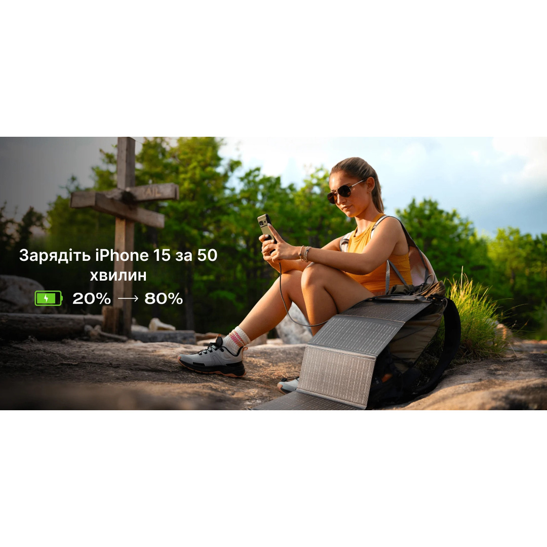 Портативна сонячна панель ECOFLOW Solar Panel 28W (EFSOLAR28W-P-S-TY-4-EU)