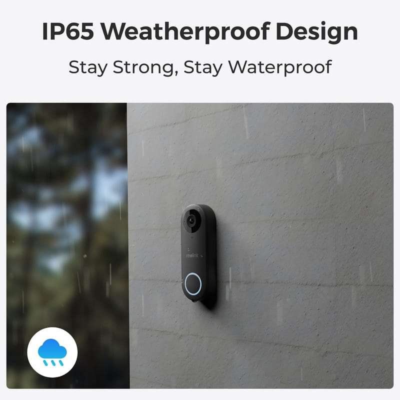 Wi-Fi відеодзвінок REOLINK D340P Smart 2K+ Wired PoE Video Doorbell with Chime