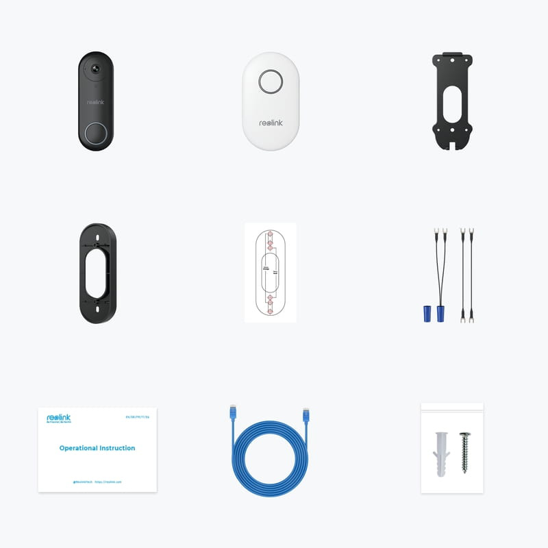 Wi-Fi відеодзвінок REOLINK D340P Smart 2K+ Wired PoE Video Doorbell with Chime