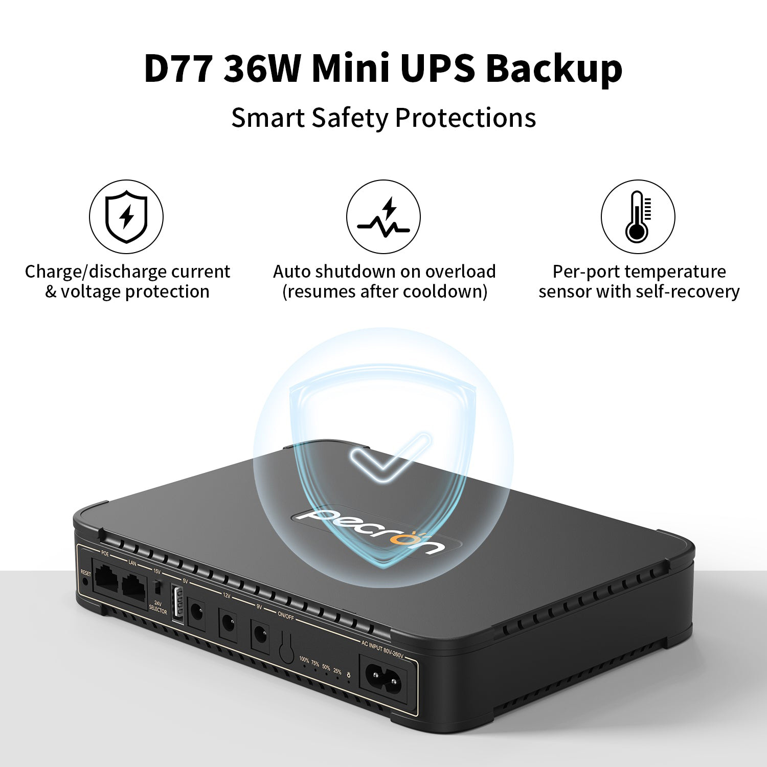 ИБП для роутера PECRON D77 36W 76.96Wh